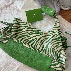 Kate Spade Green Zebra Shoulder Bag